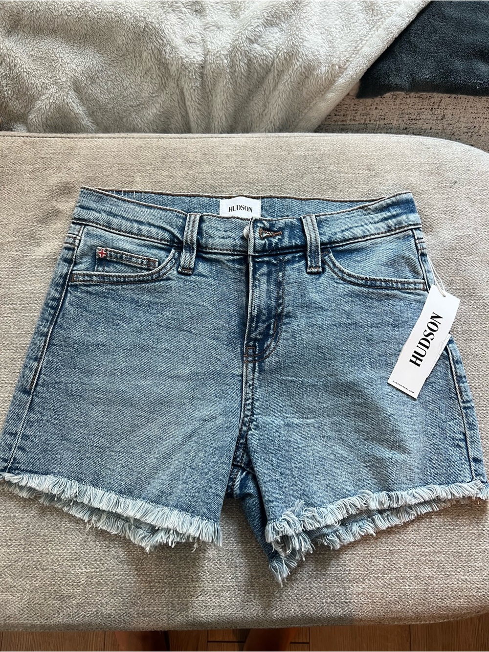 Hudson Jeans Light Blue Denim Cutoff Shorts